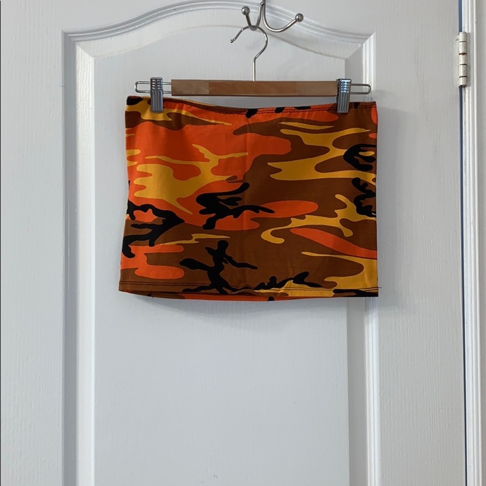 Strapless Camo Top